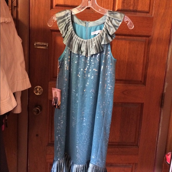 Turquoise Sequin Betsey Johnson Dress - Picture 2 of 5